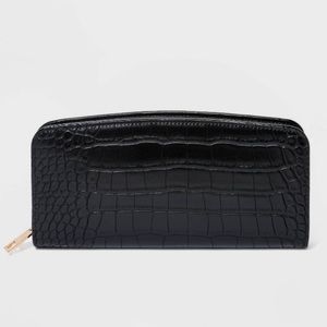 Women’s Zip Wallet - A New Day Black